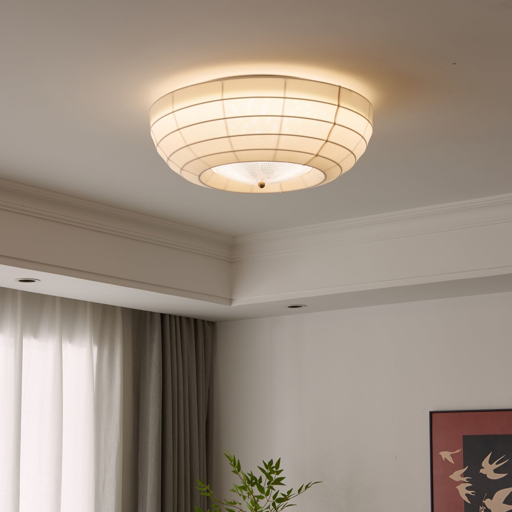 Hana Plafonnier Élégant Minimaliste en Tissu
