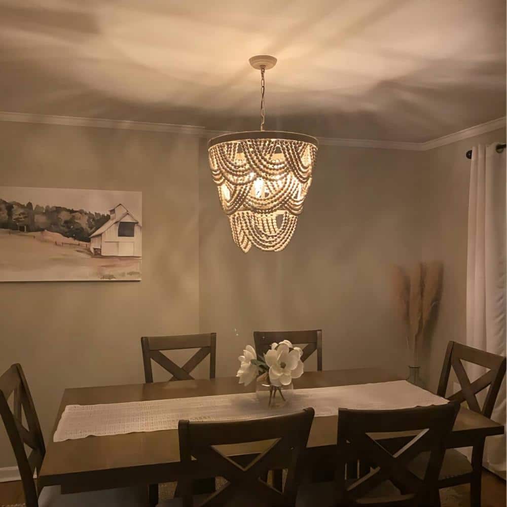 Alshaila Postmodern Luxury Wooden Metal Chandelier - Lamp Copper