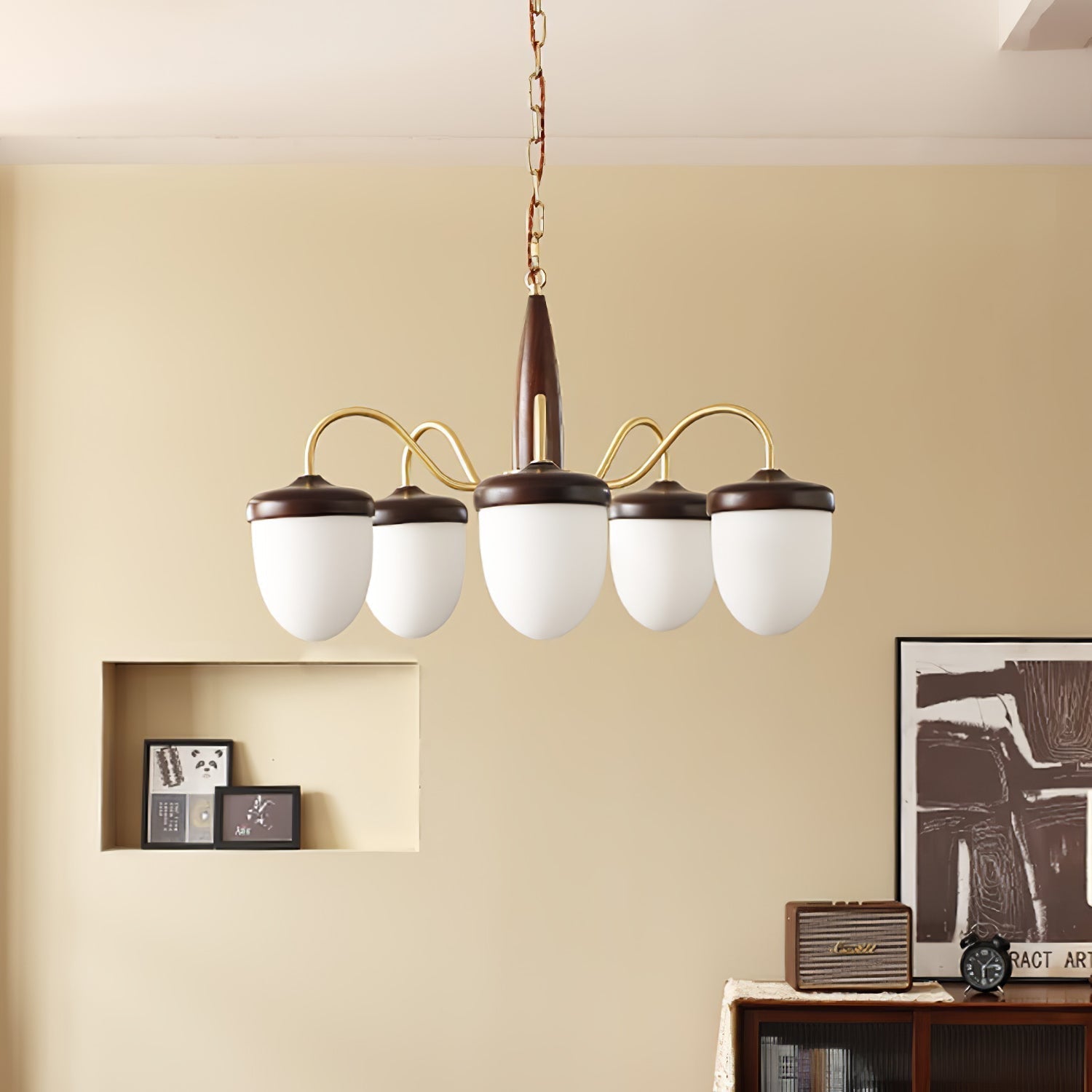 Aurora Chandelier Capsule Arm Rustic - Blowlighting