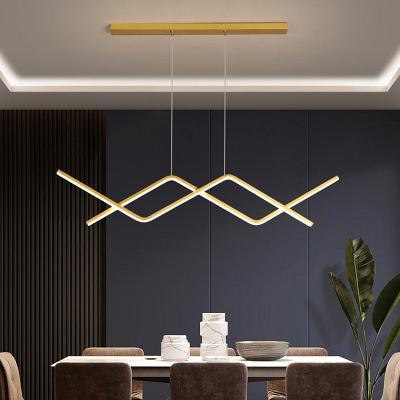 Arisha Luminaires Suspension Lineaire Minimaliste En Aluminium Pour La Cuisine Ou Salon