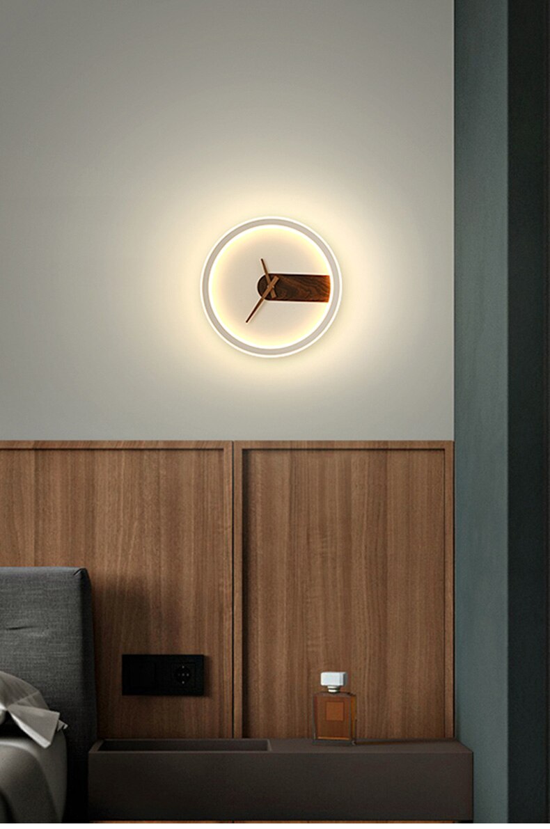 Applique Murale Métal/Bois Ronde Scandinave, Salon