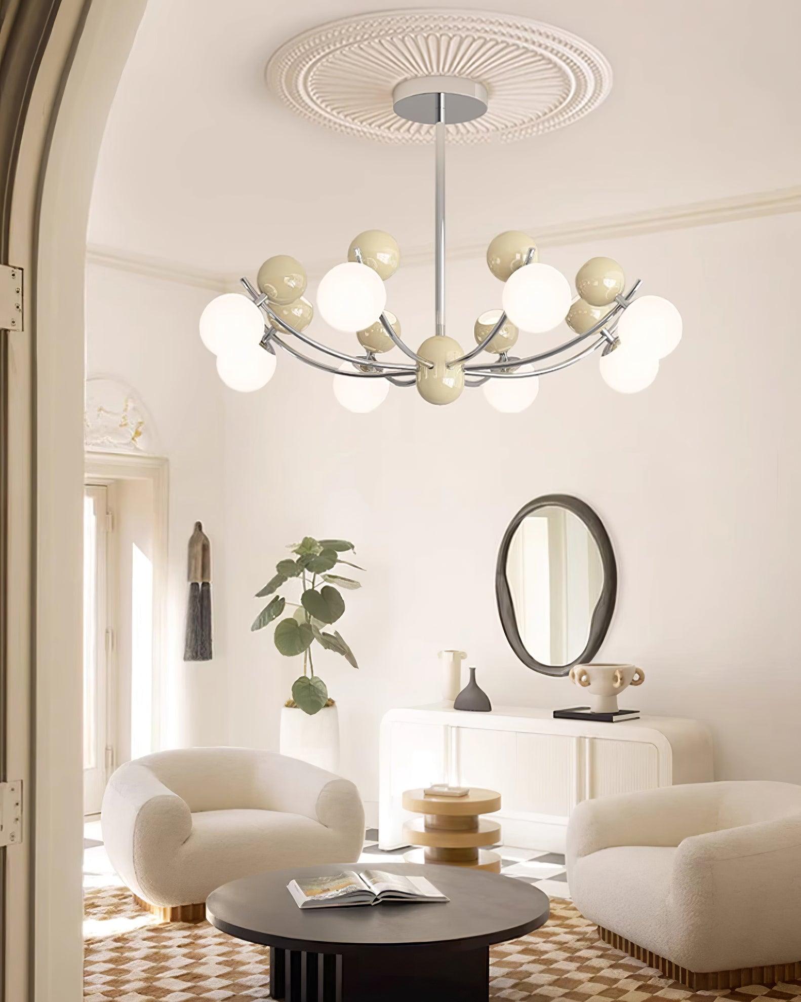 Helio Chandelier Modern Elegance Contrasting Colors - Letslighting