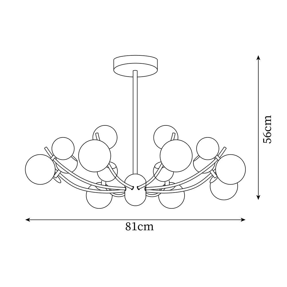 Helio Chandelier Modern Elegance Contrasting Colors - Letslighting