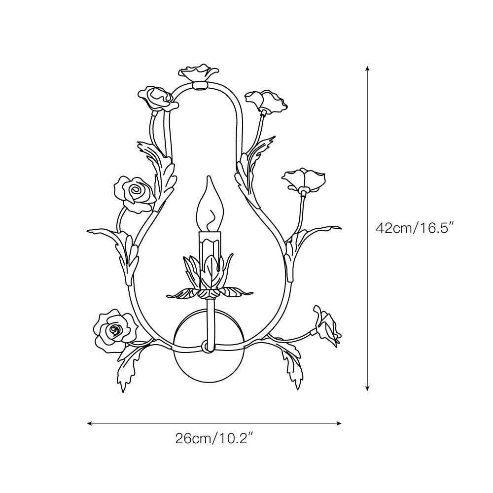 Orvara Individual Creativity Floral Ceramic Wall Lamp - Lamp Copper
