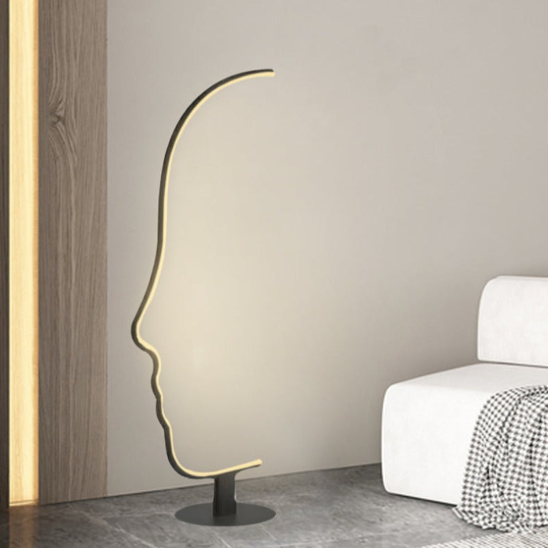Ray Lampe sur pied Led visage de humain postmoderne pour la chambre