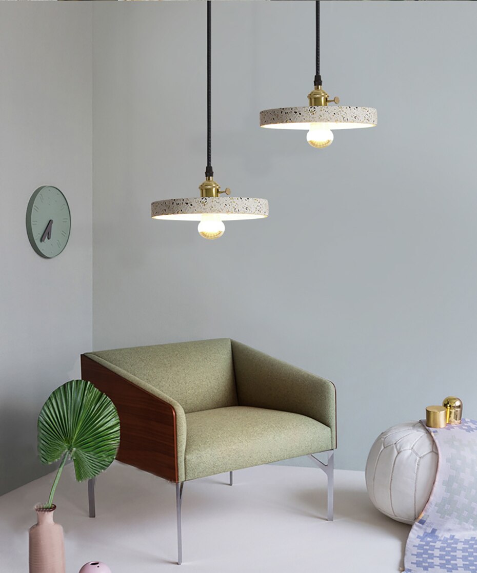 Arisha Luminaires Suspendus LED Élégant Nordiques Ciment Chambre