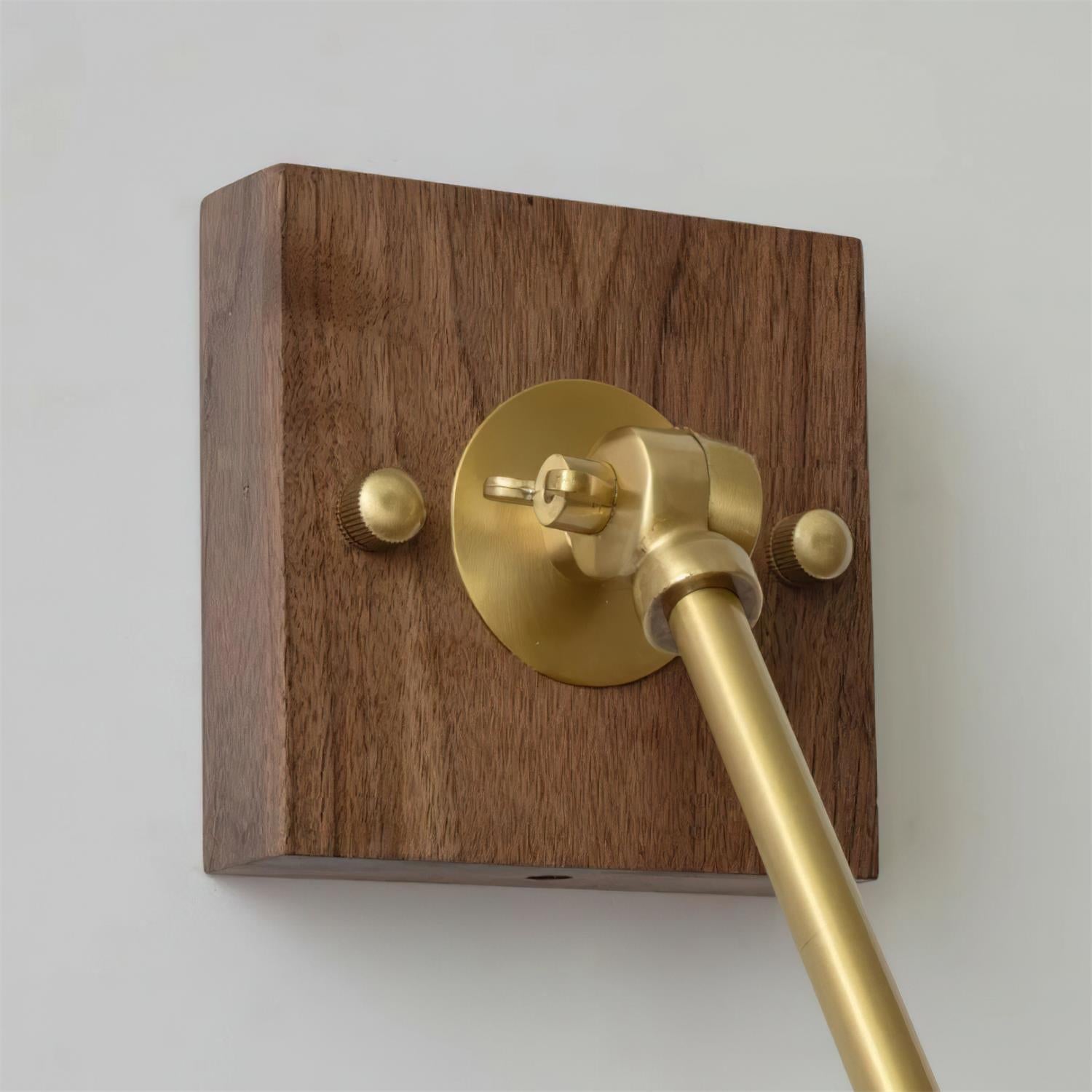 Wall Lamp Adjustable Brass Walnut Vintage Spotlight Industrial Task Sconce - Letslighting