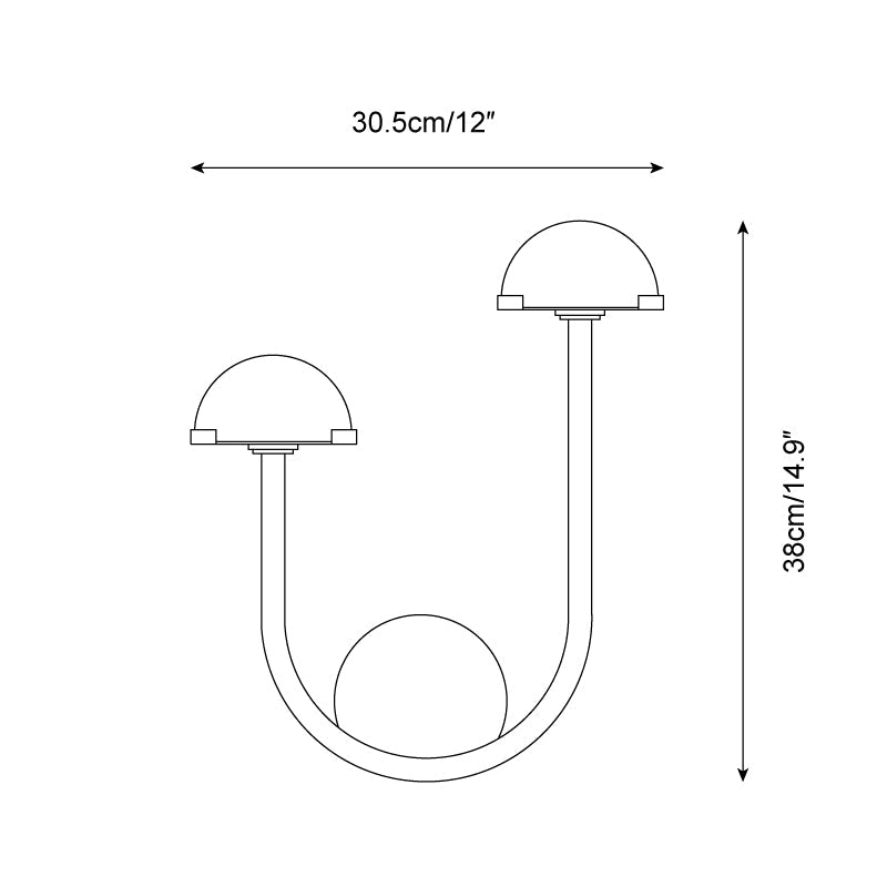 Luste Wall Lamp Asymmetrical Alabaster - Letslighting