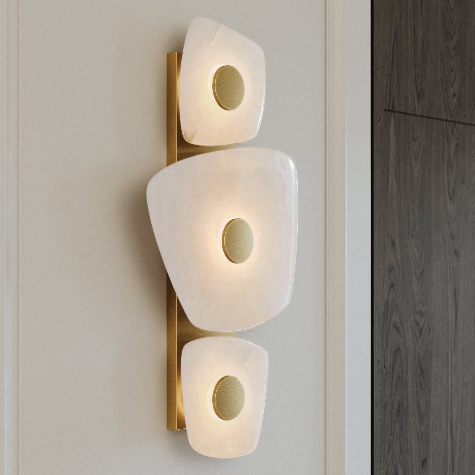 Itheora Individual Creativity Brass Alabaster Wall Lamp - Lamp Copper