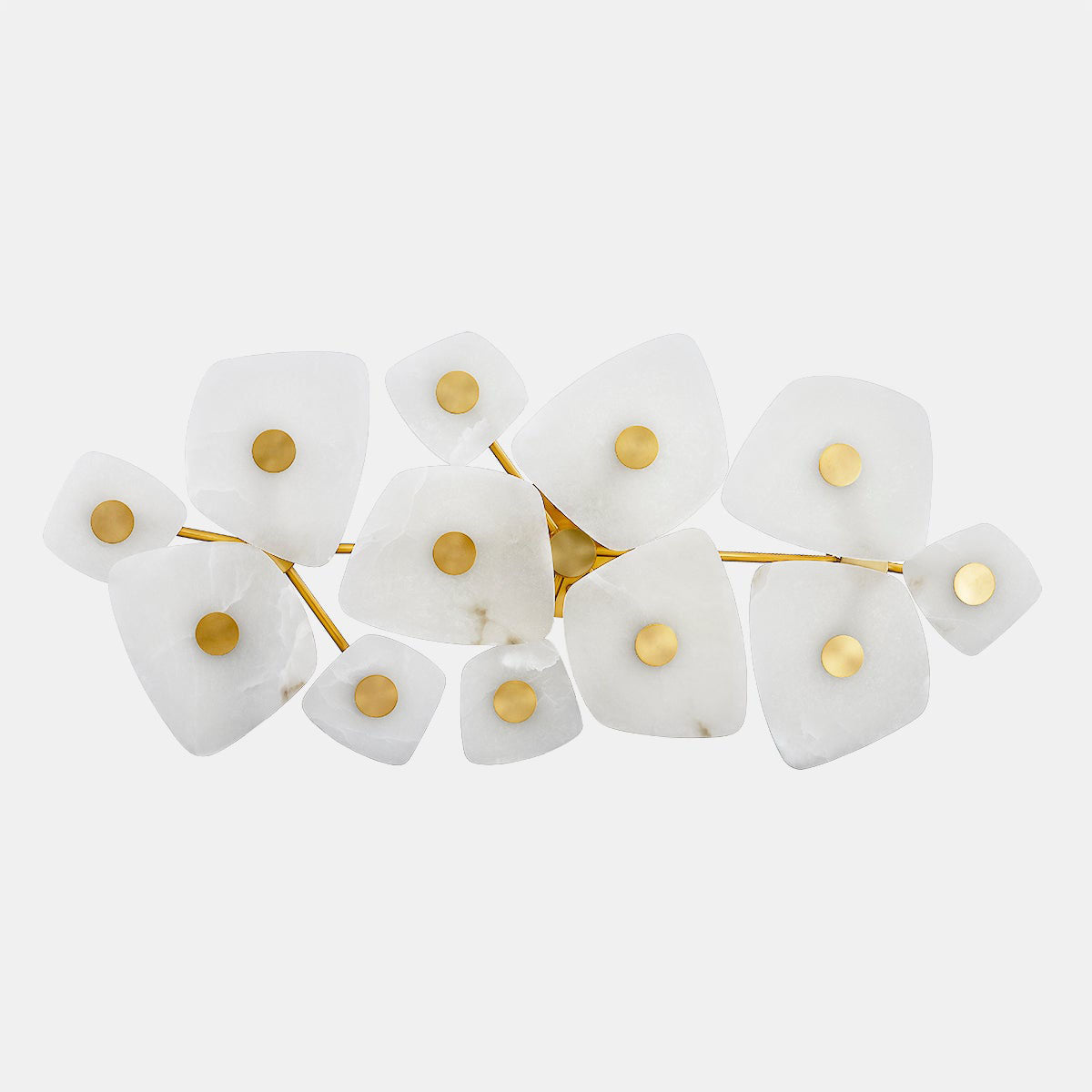 Cothaiel Individual Creativity Metal Alabaster Ceiling Lamp - Lamp Copper