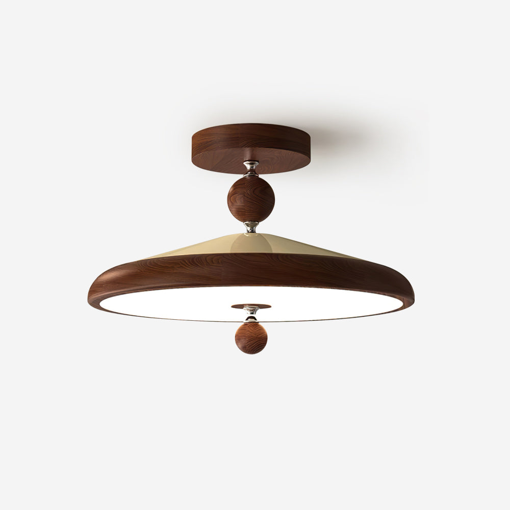 Belano Wooden Frame Round Ceiling Lamp - Letslighting