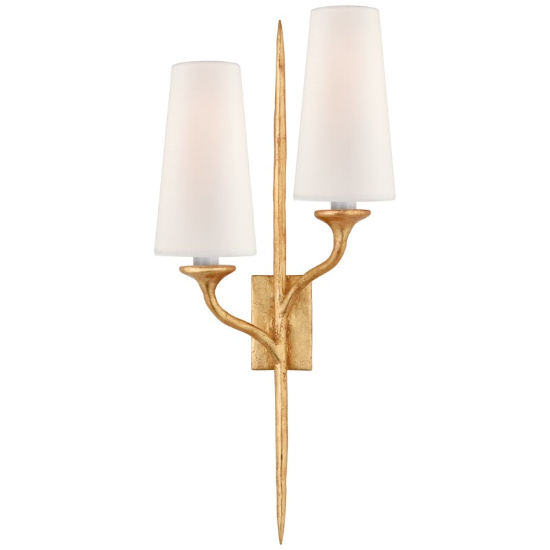 Velirara Vintage Industrial Brass Fabric Wall Lamp - Lamp Copper