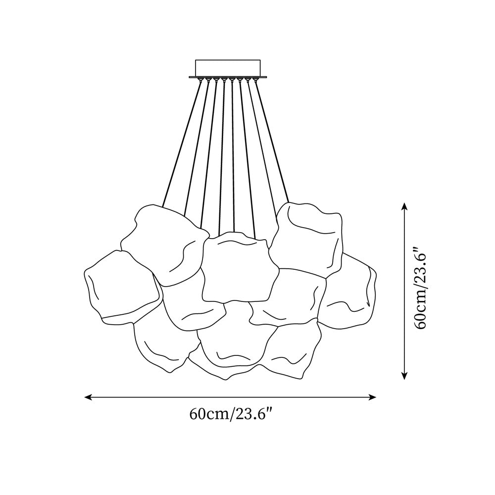 Pebine Clustered Glass Chandelier - Letslighting