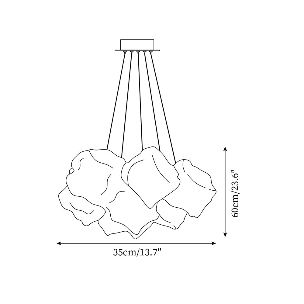 Pebine Clustered Glass Chandelier - Letslighting