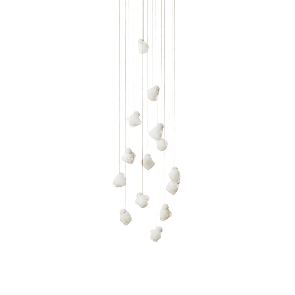 Vasilen Modern Minimalist Ice Pier Black Glass Pendant Lamp - Lamp Copper