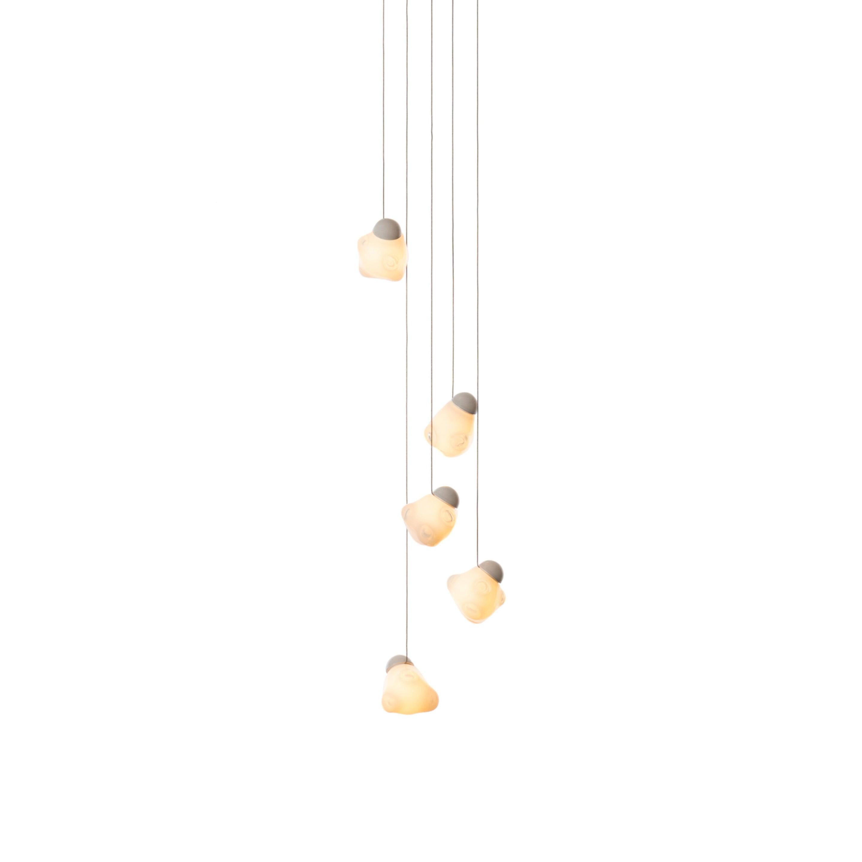 Vasilen Modern Minimalist Ice Pier Black Glass Pendant Lamp - Lamp Copper