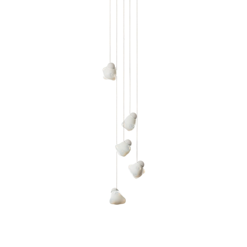 Vasilen Modern Minimalist Ice Pier Black Glass Pendant Lamp - Lamp Copper