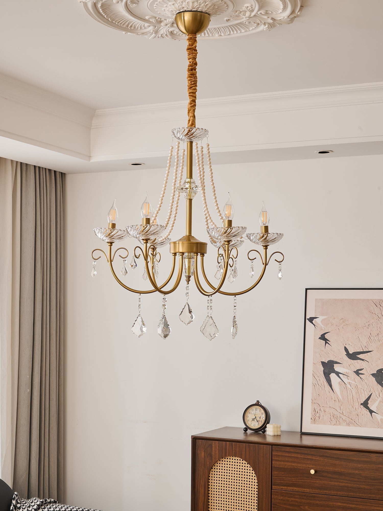 Imperial Pearl Crystal Chandelier - Blowlighting