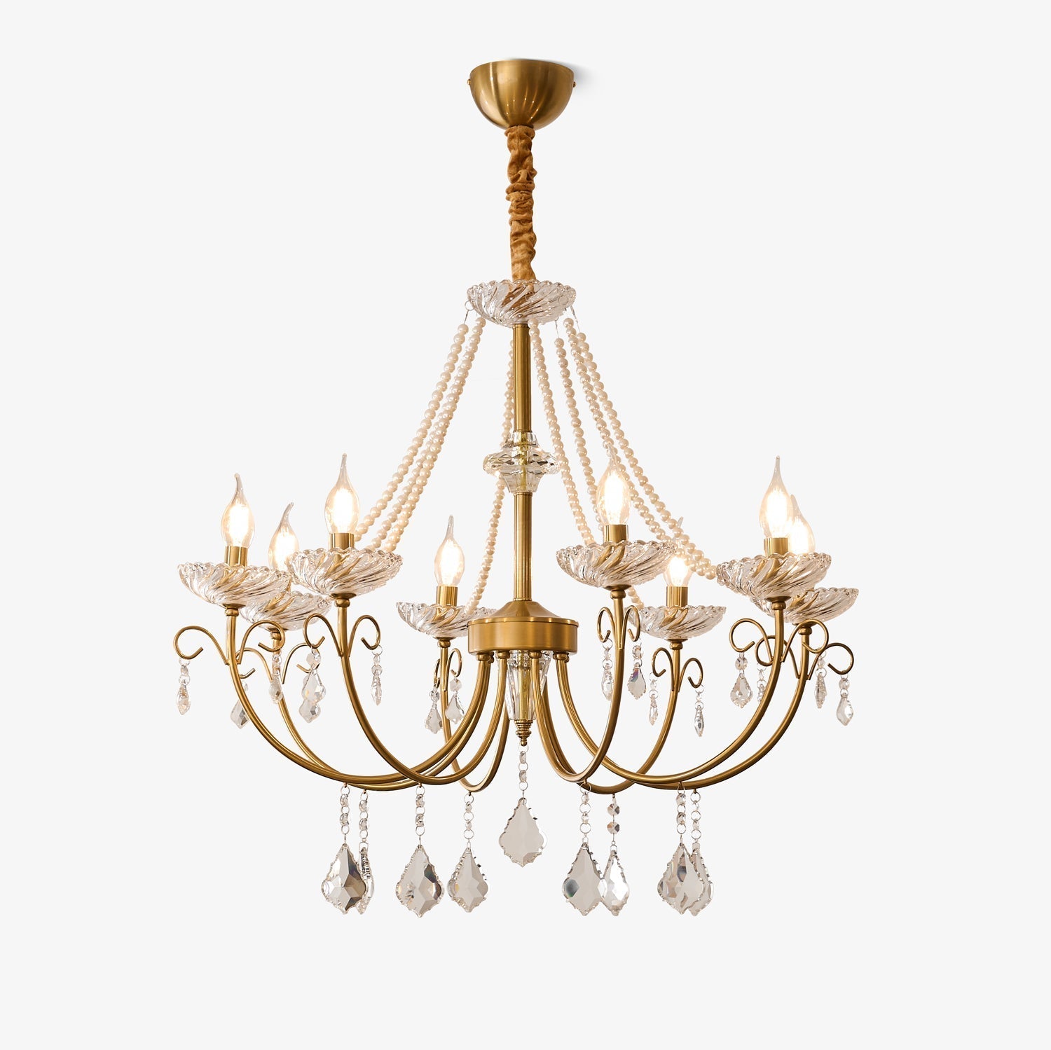 Imperial Pearl Crystal Chandelier - Blowlighting