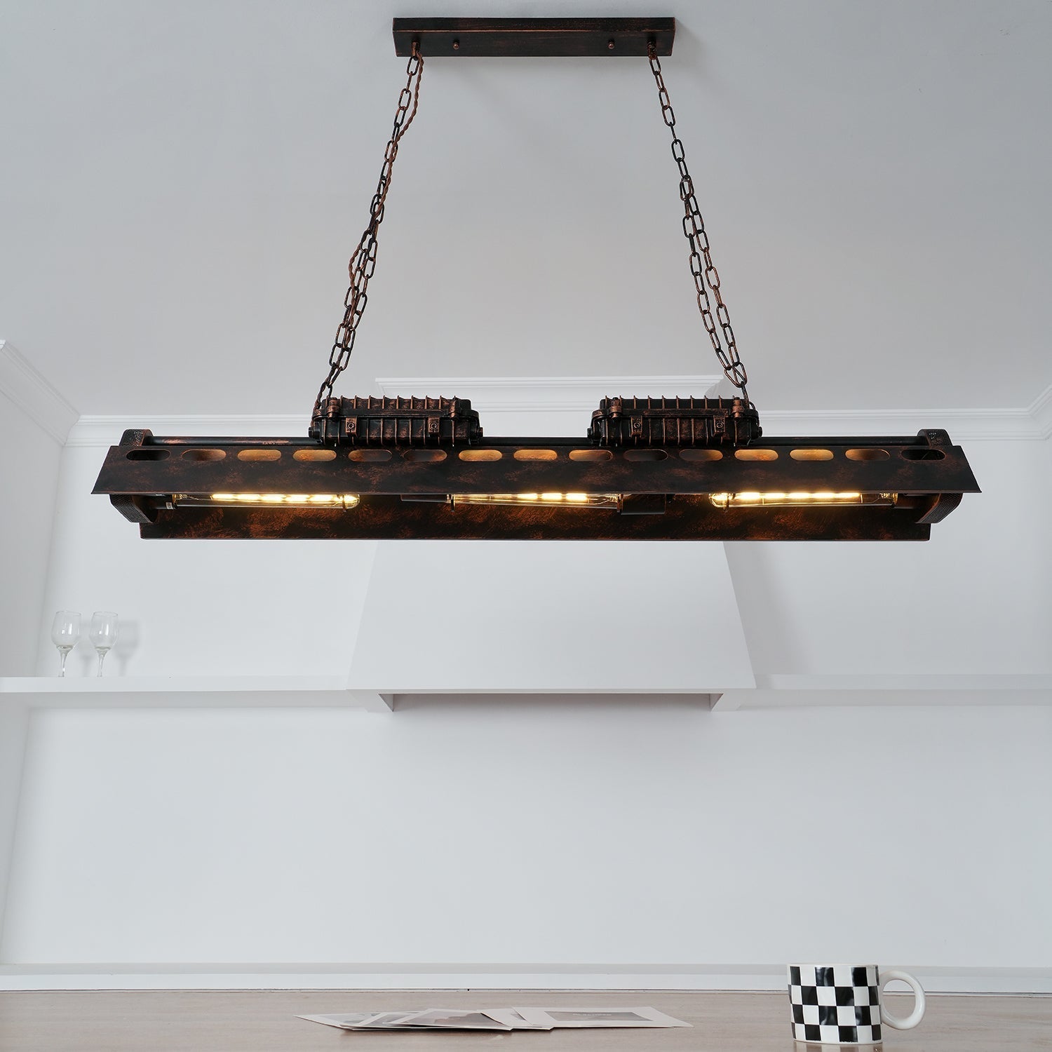 Industrial Steampunk Chandelier - Blowlighting