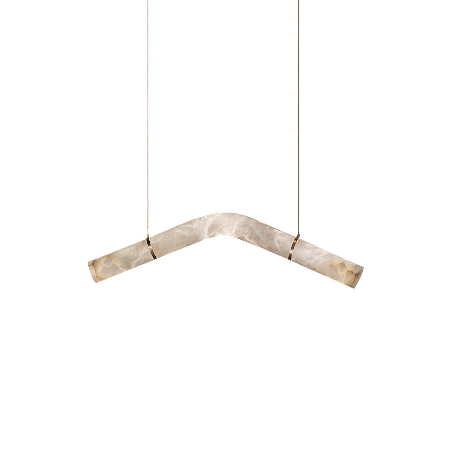 Utalyra Curved Alabaster Pendant Light - Letslighting