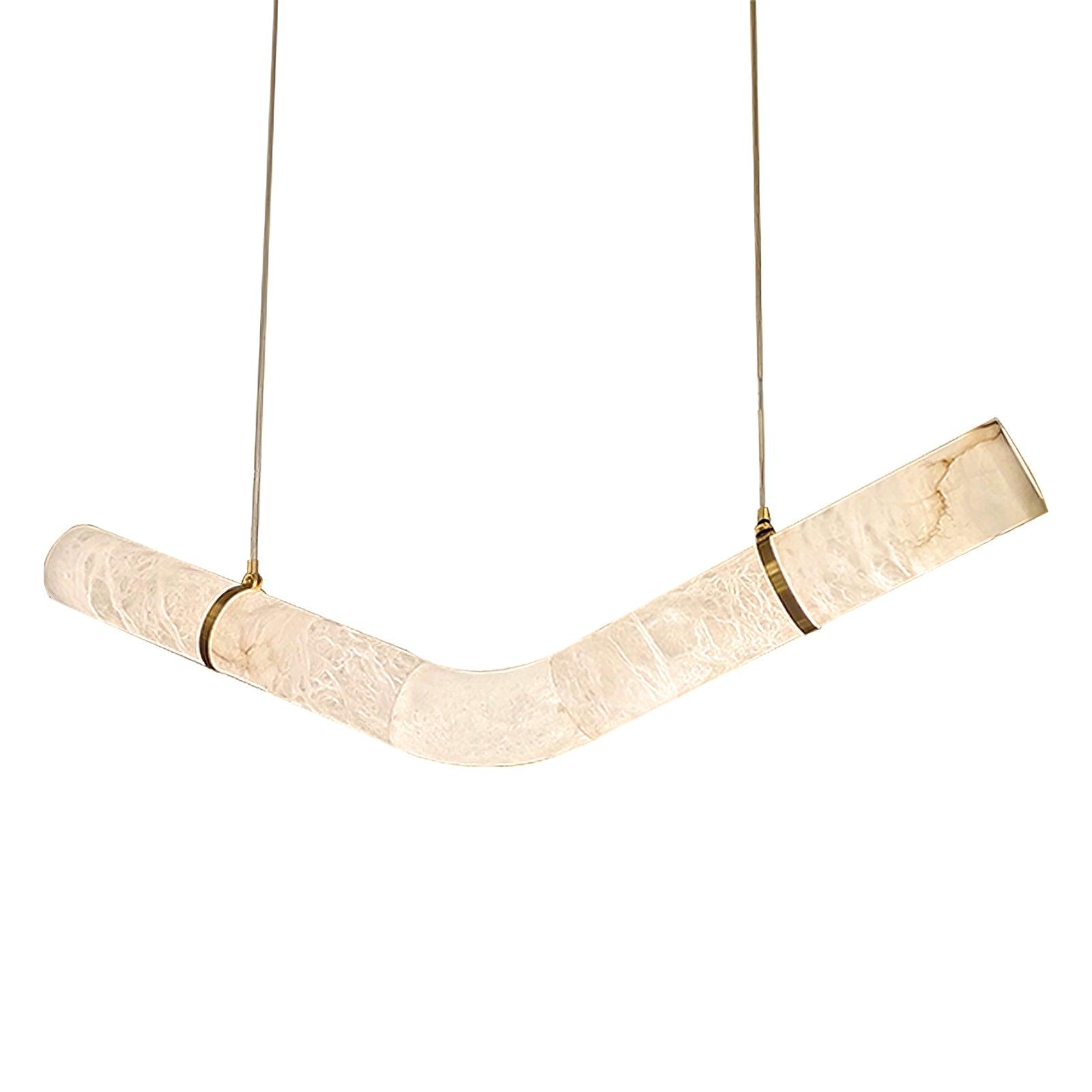 Utalyra Curved Alabaster Pendant Light - Letslighting