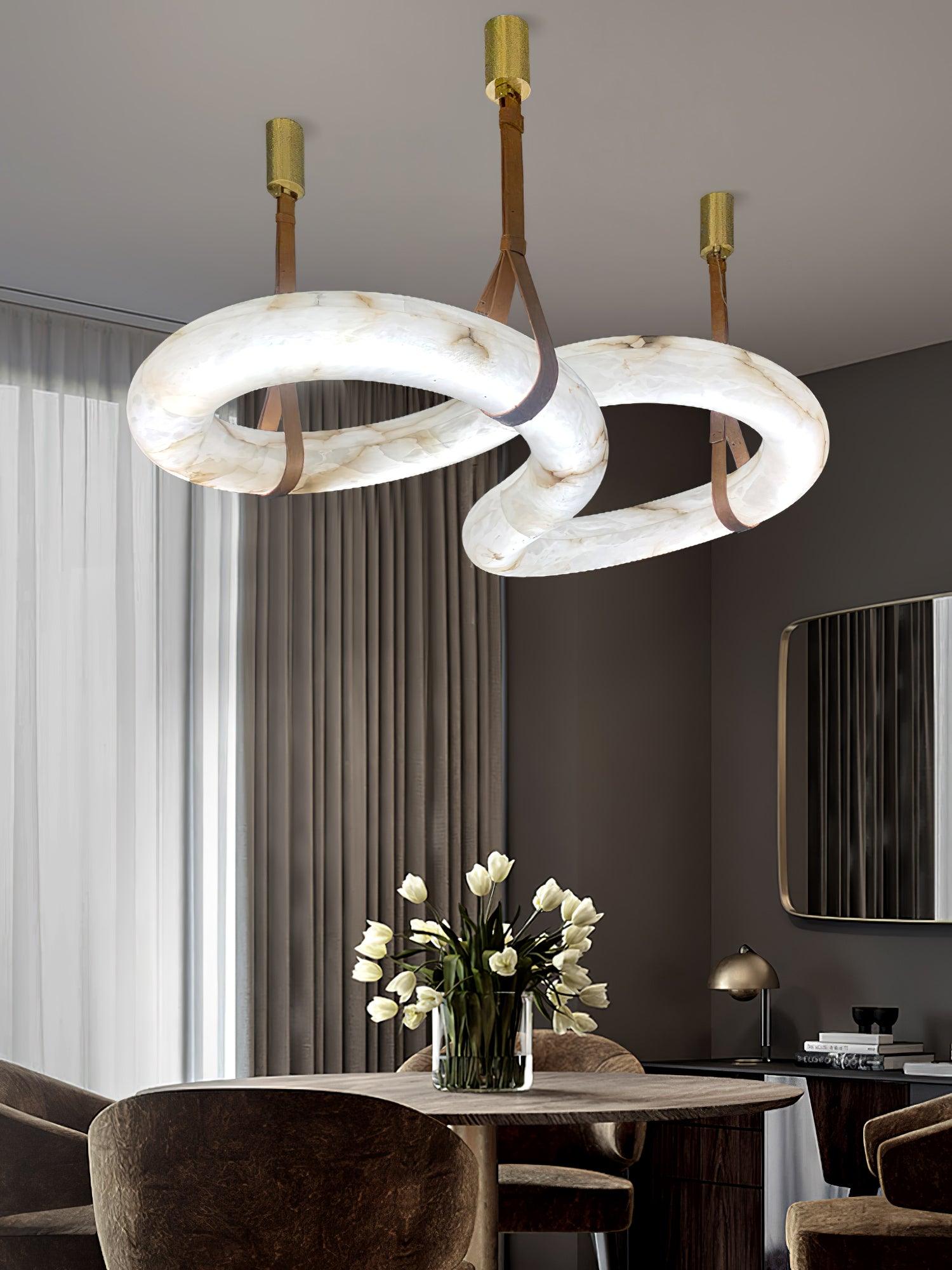 Luste Alabaster Closed-loop Pendant Light Chandelier - Letslighting