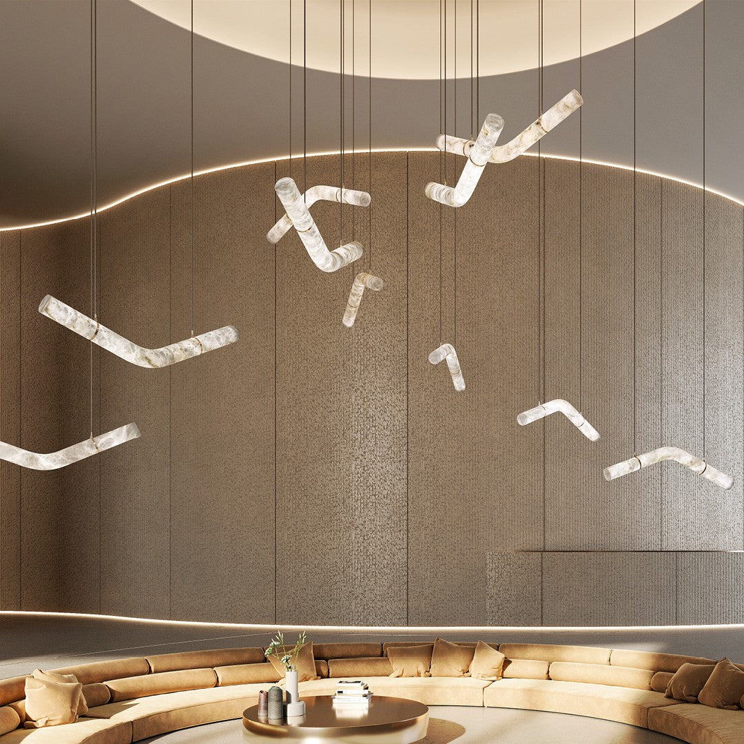 Luste Alabaster Closed-loop Pendant Light Chandelier - Letslighting