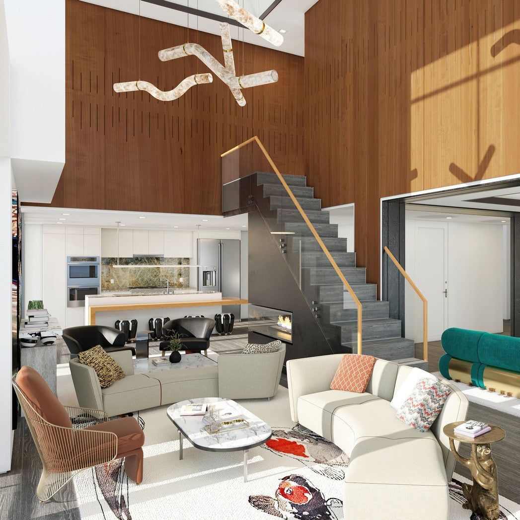 Utalyra Curved Alabaster Pendant Light - Letslighting