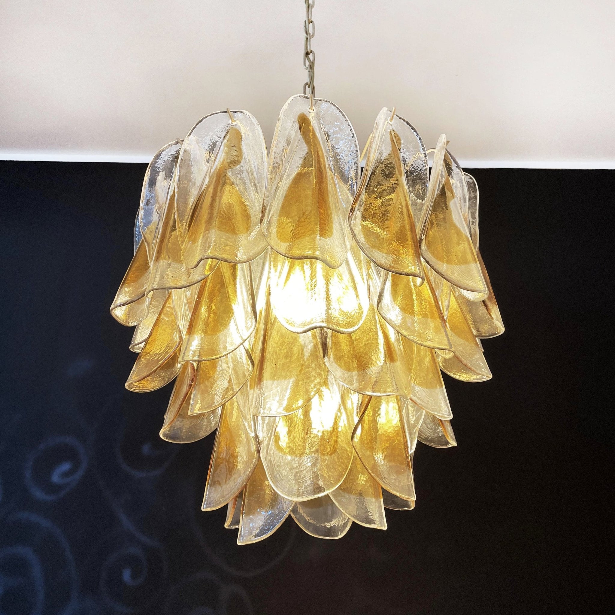 Aurora Chandelier Isabella Gold Petal Layered - Letslighting