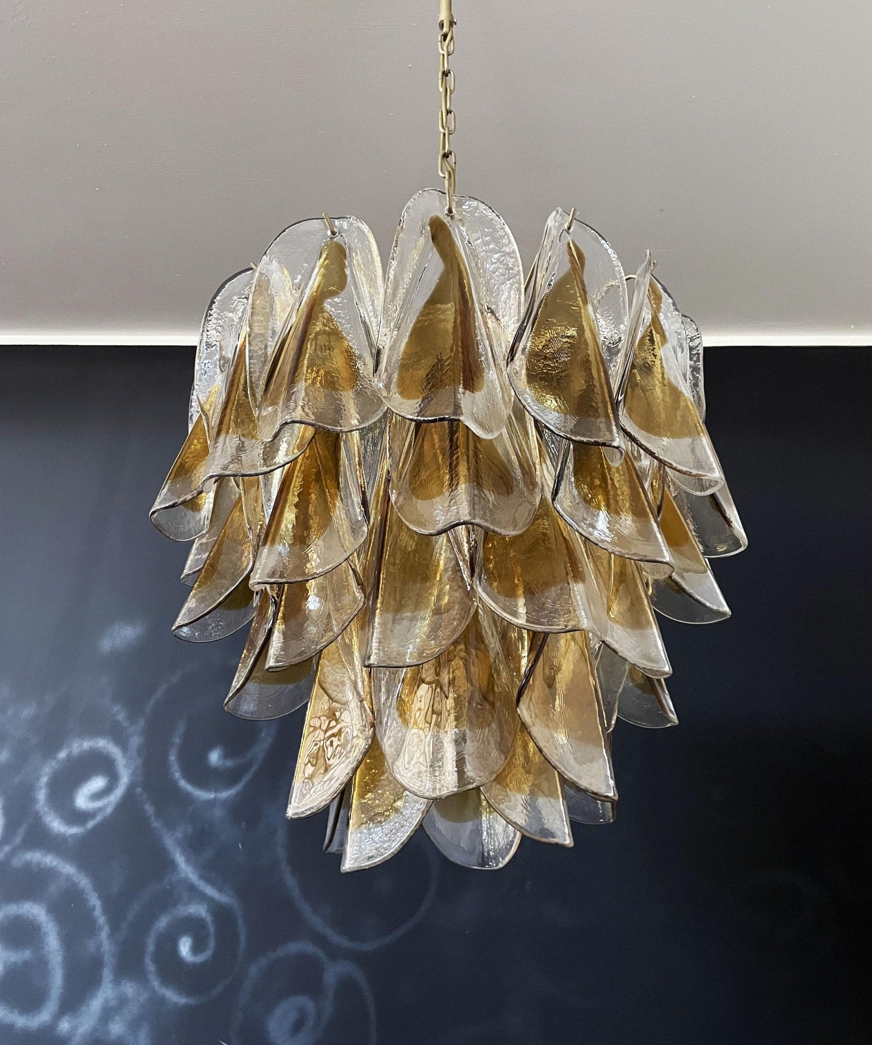 Aurora Chandelier Isabella Gold Petal Layered - Letslighting
