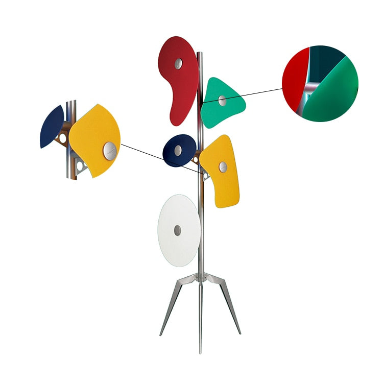 Valentina Lampadaire Design Géométrique Coloré, Métal/Résine, Salon