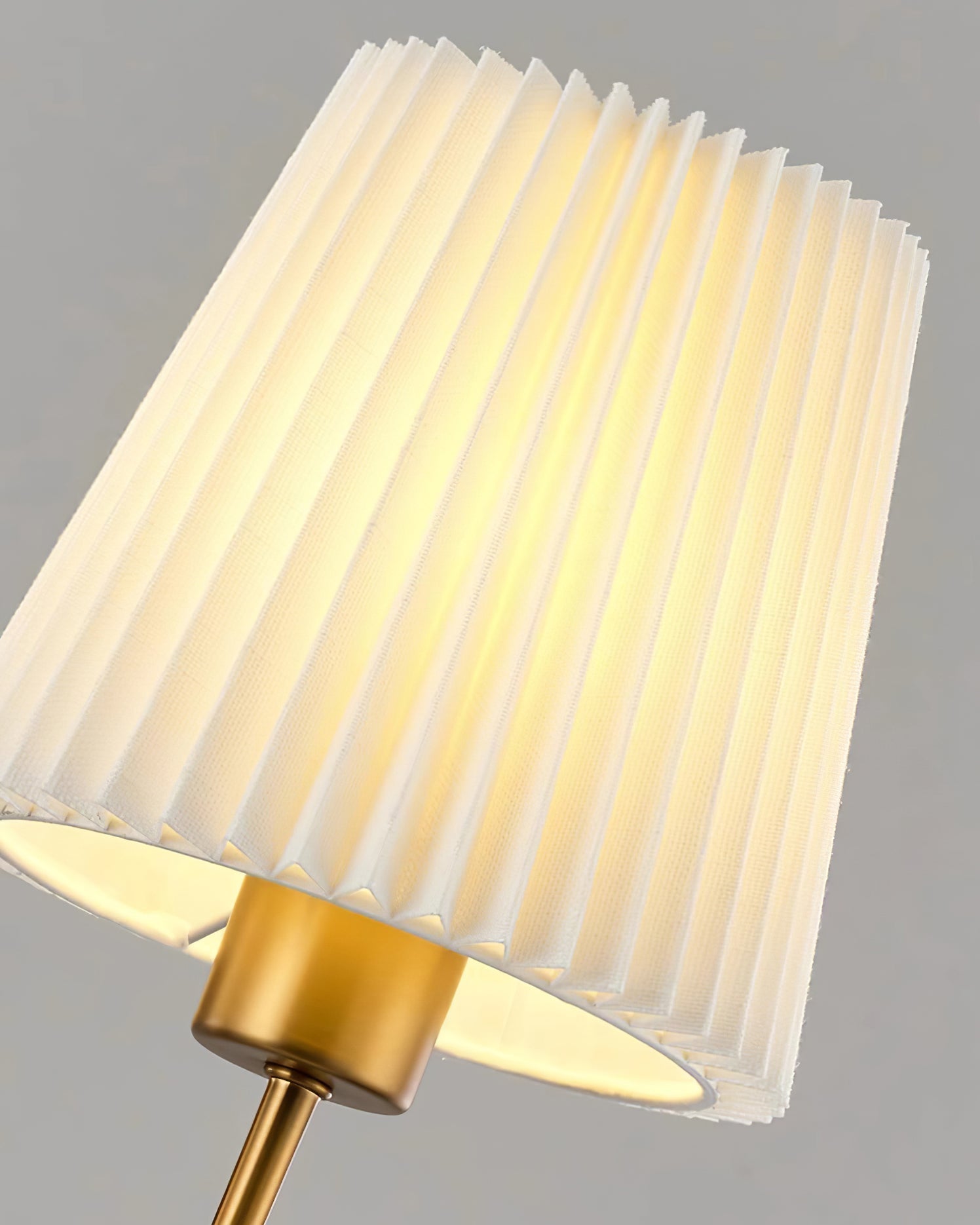 Jeremiah Chandelier Brass White Pleated - Letslighting