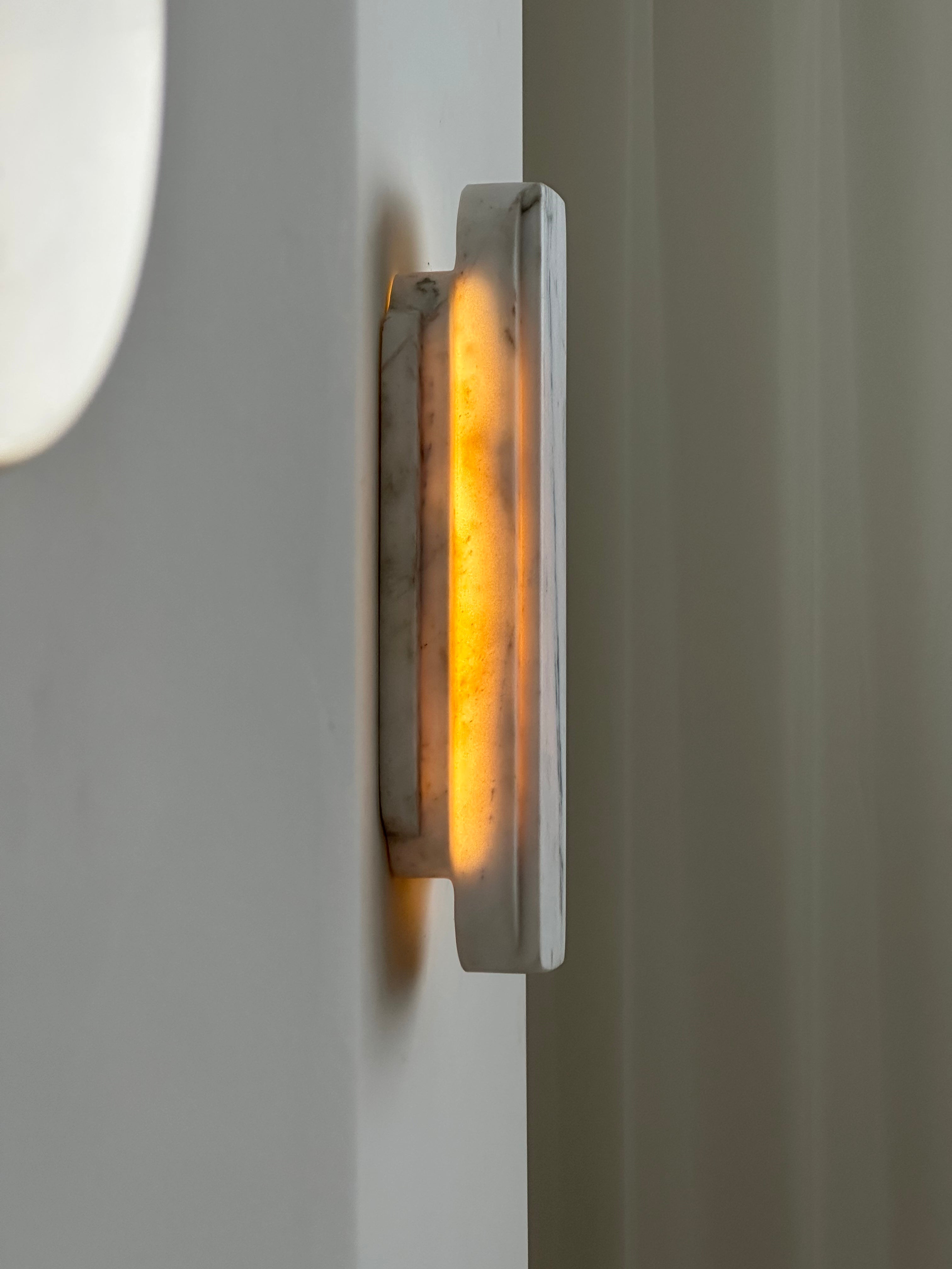 Eurcara Modern Minimalist Natural Marble Wall Lamp - Lamp Copper