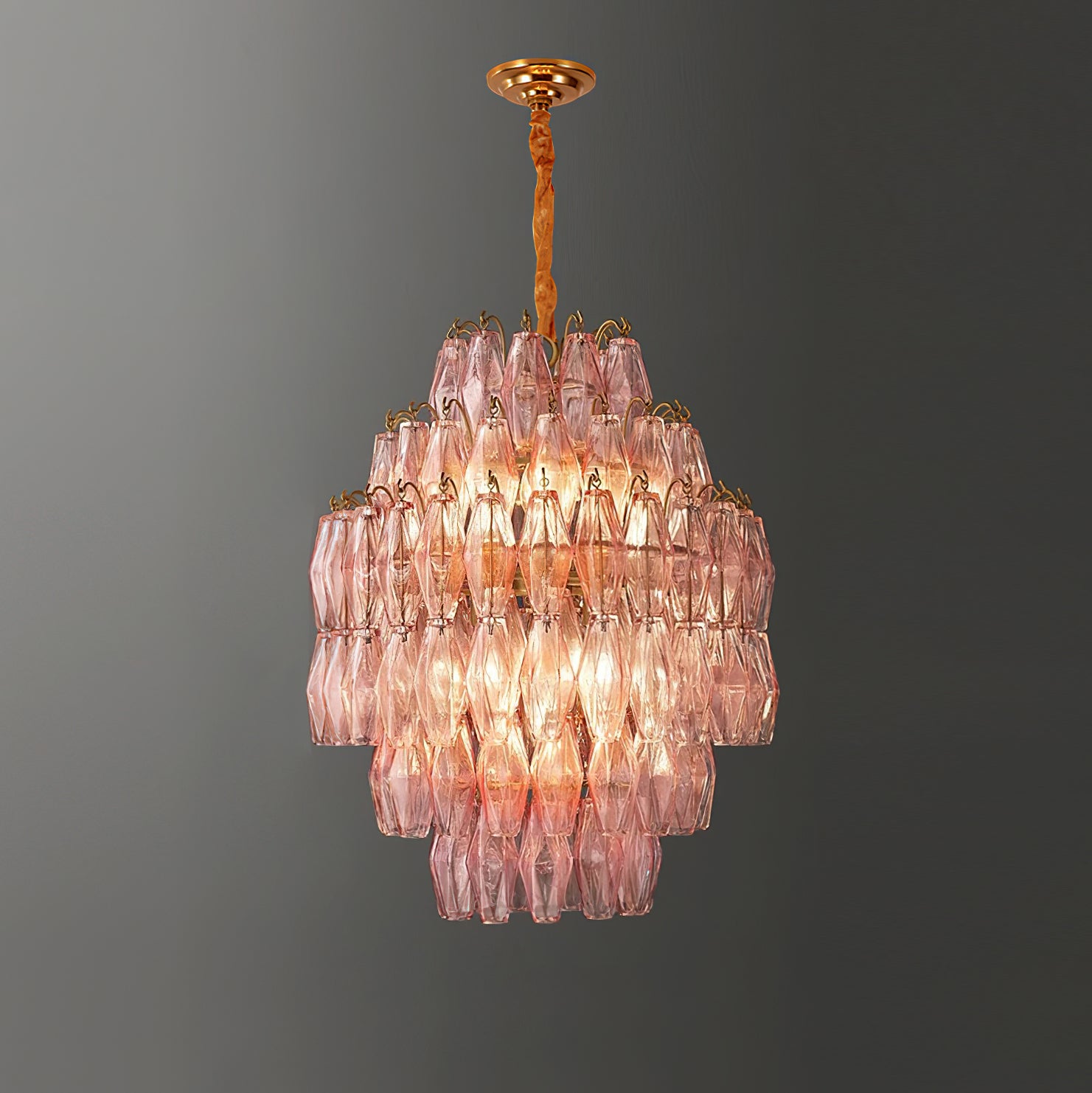 Kaelis Chandelier Tiered Prism Cascade - Letslighting