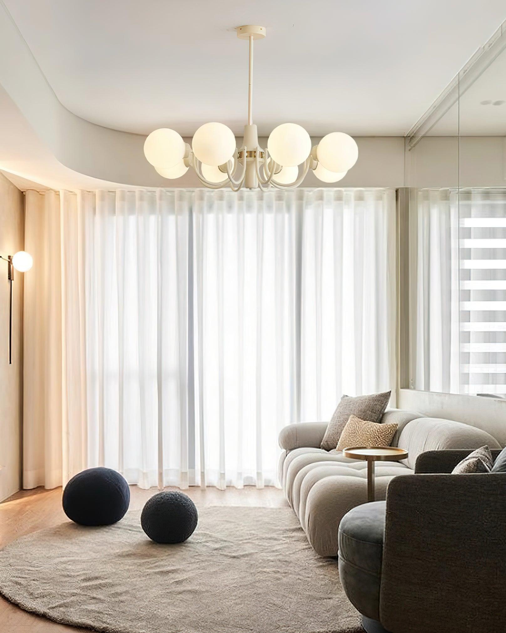 Aira Glass Chandelier Cream Hue - Letslighting