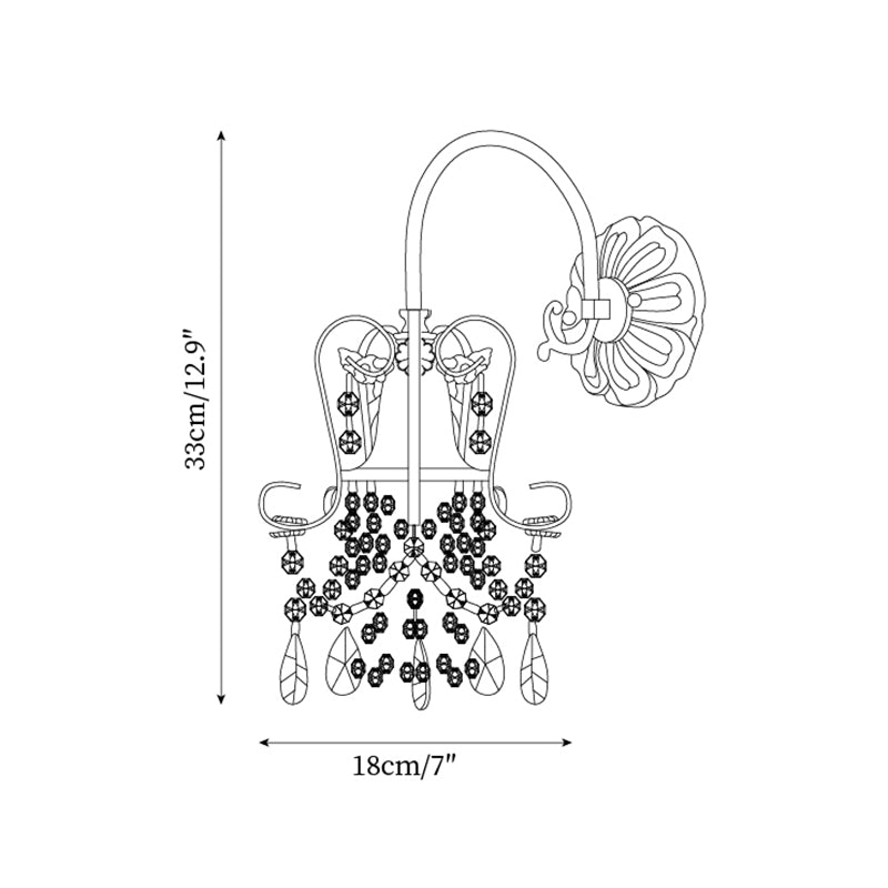 Kaitlyn Wall Light Crystal - Letslighting