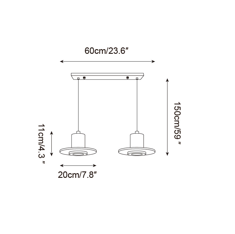 Ritta Travertine Pendant Light Top‐Hat Silhouette - Letslighting