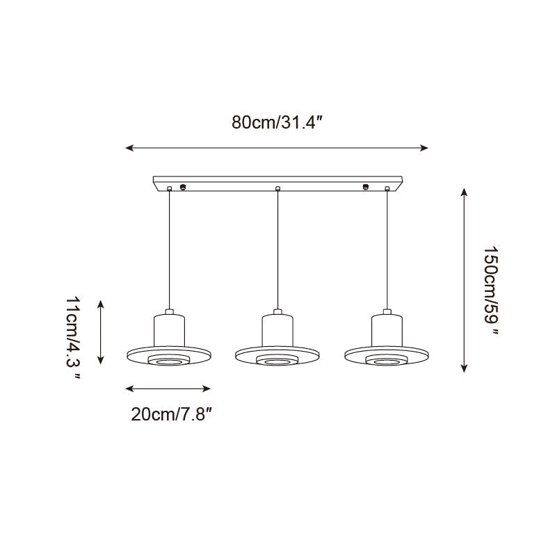 Ritta Travertine Pendant Light Top‐Hat Silhouette - Letslighting