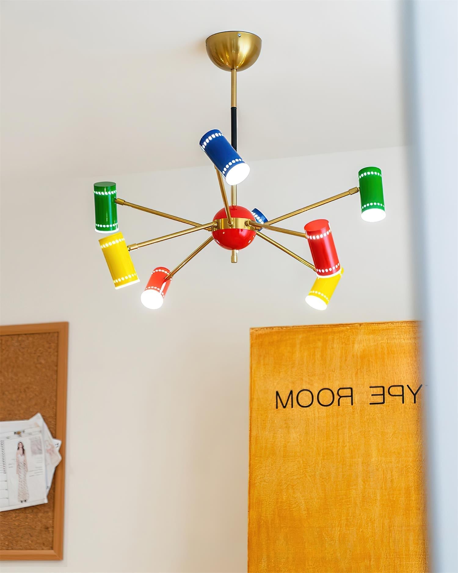Kaleido Chandelier with Colorful Spoke Accents - Letslighting