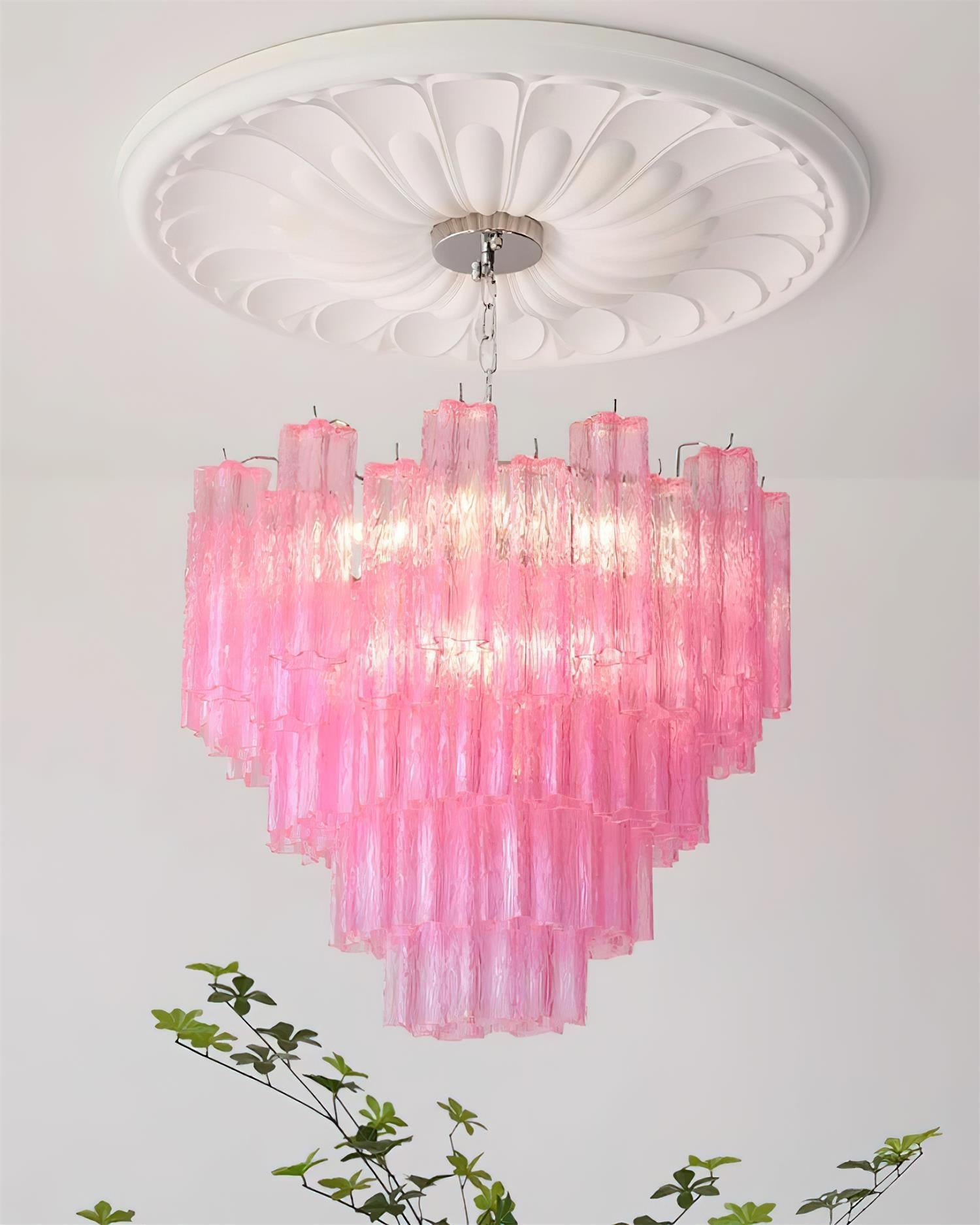 Kamenicky Chandelier Cascading Glass Tiers - Letslighting