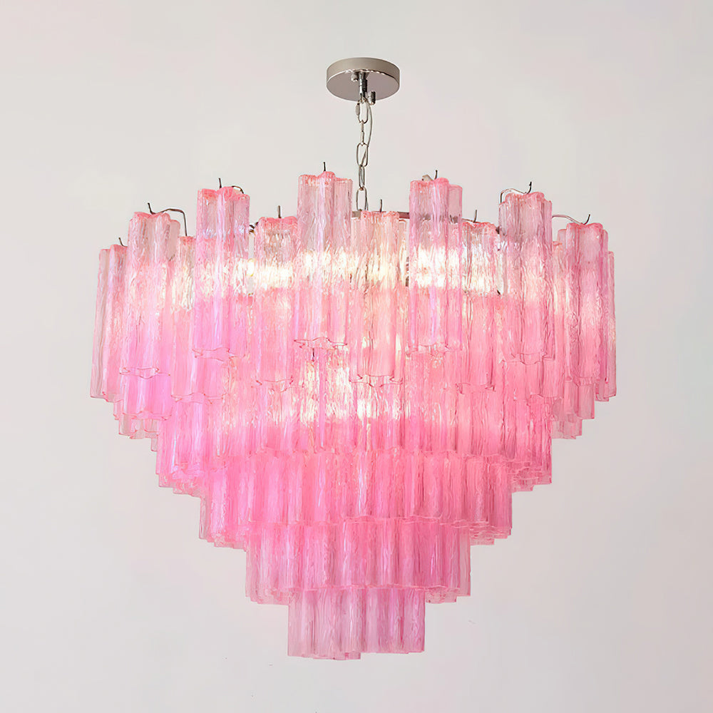 Kamenicky Chandelier Cascading Glass Tiers - Letslighting