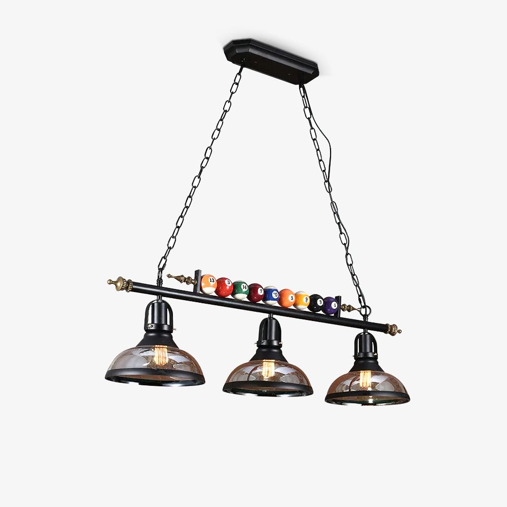 Lustra Chandelier Billiard Ball Black Glass Modern - Letslighting