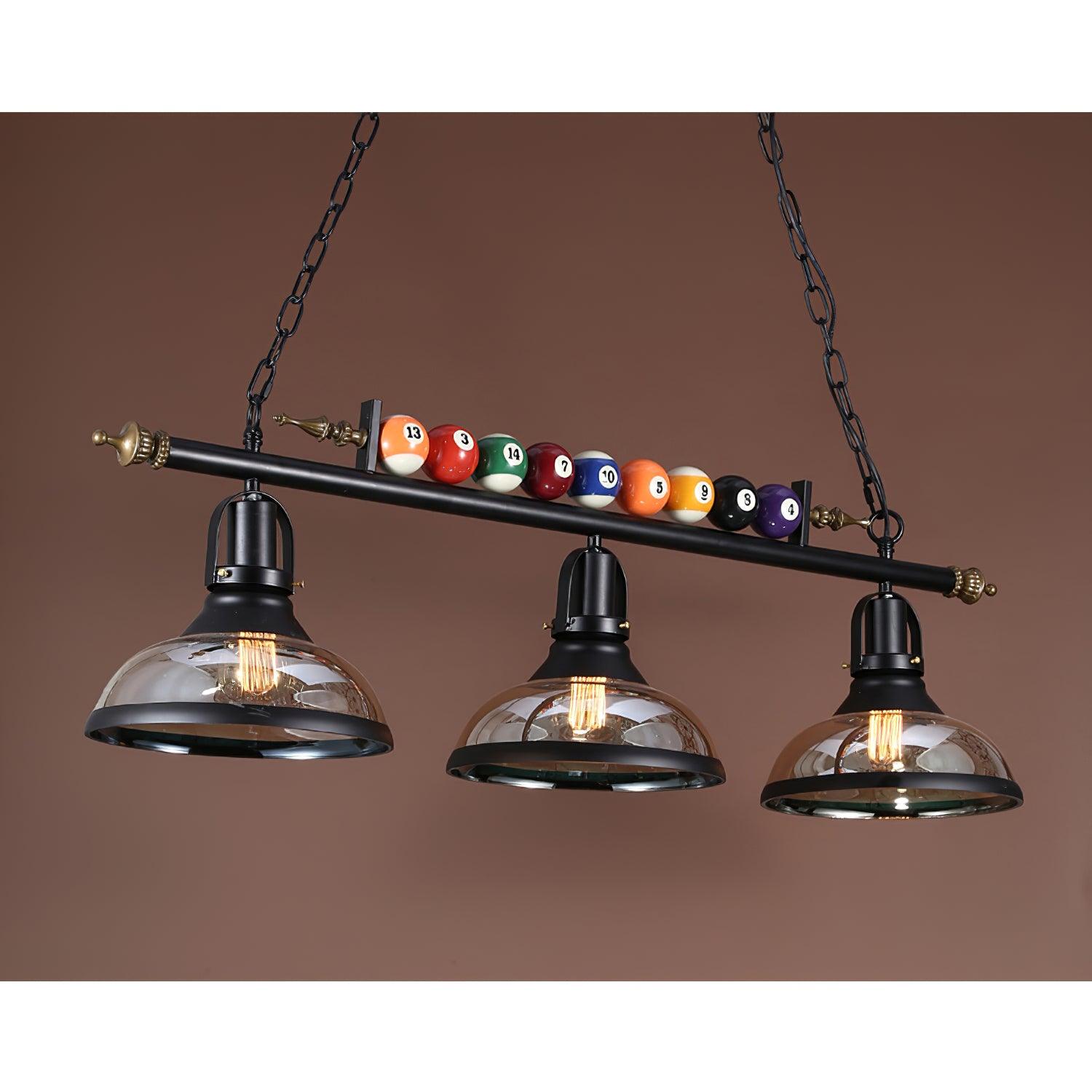 Lustra Chandelier Billiard Ball Black Glass Modern - Letslighting