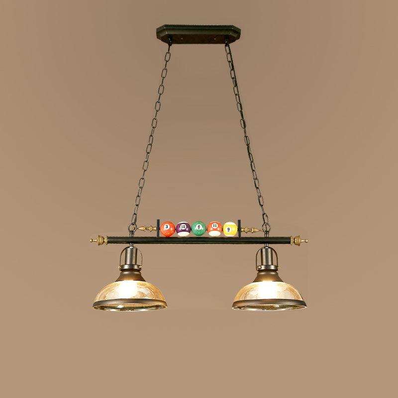 Lustra Chandelier Billiard Ball Black Glass Modern - Letslighting