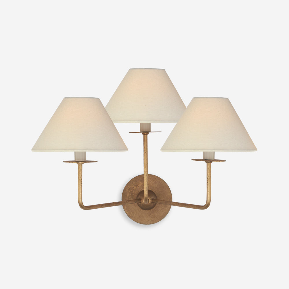 Kelley Wall Lamp Triple Fabric Shades - Letslighting