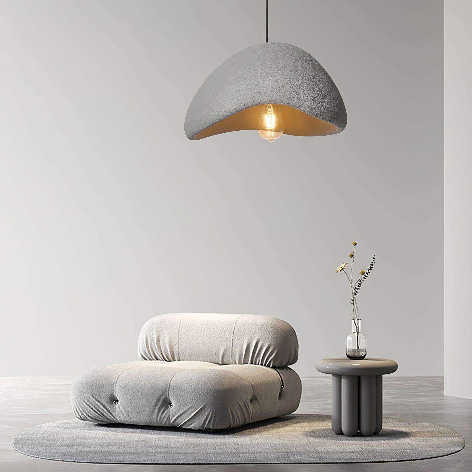Pendant Lamp Organic Curved Shade Soft Texture Modern Artistic - Letslighting
