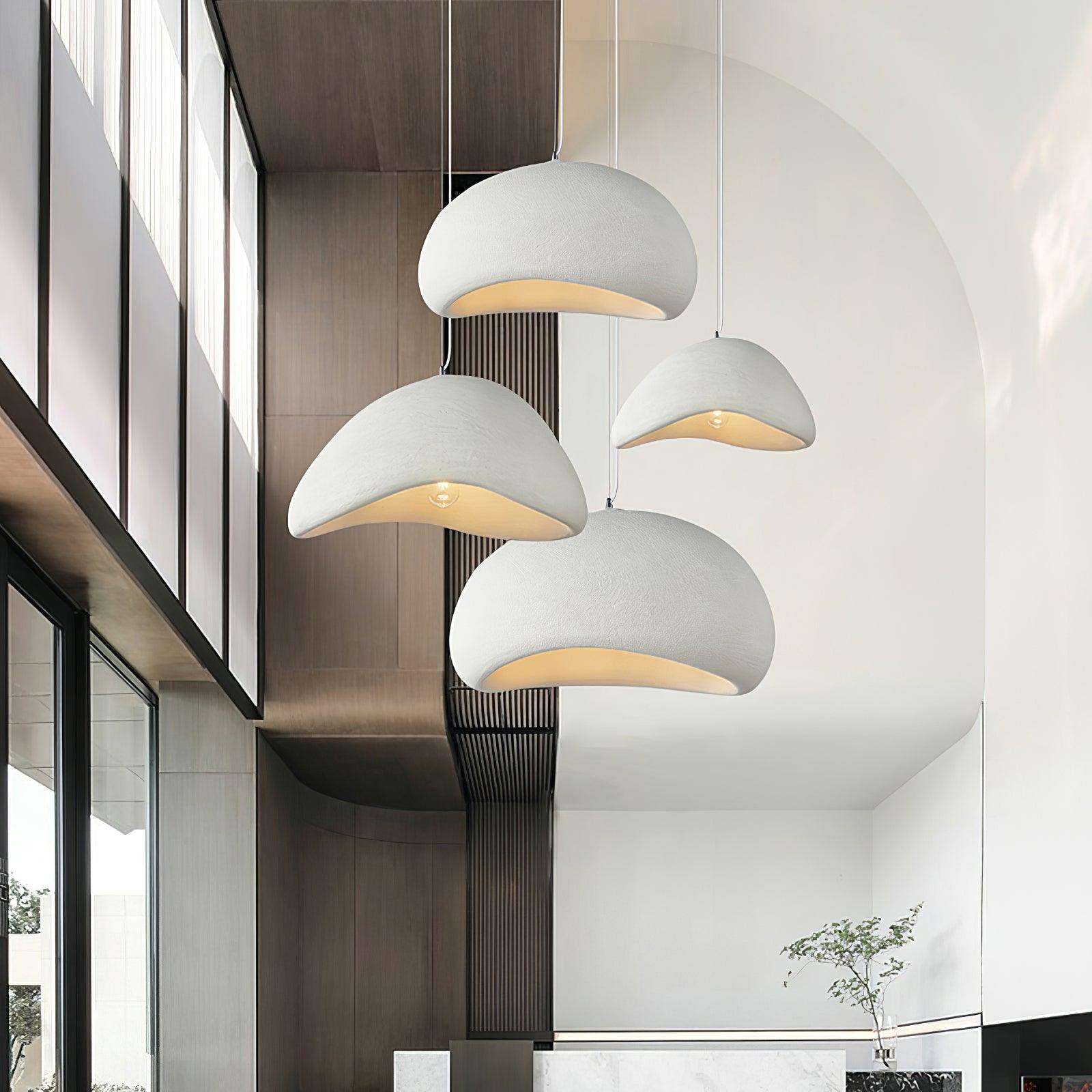 Pendant Lamp Organic Curved Shade Soft Texture Modern Artistic - Letslighting