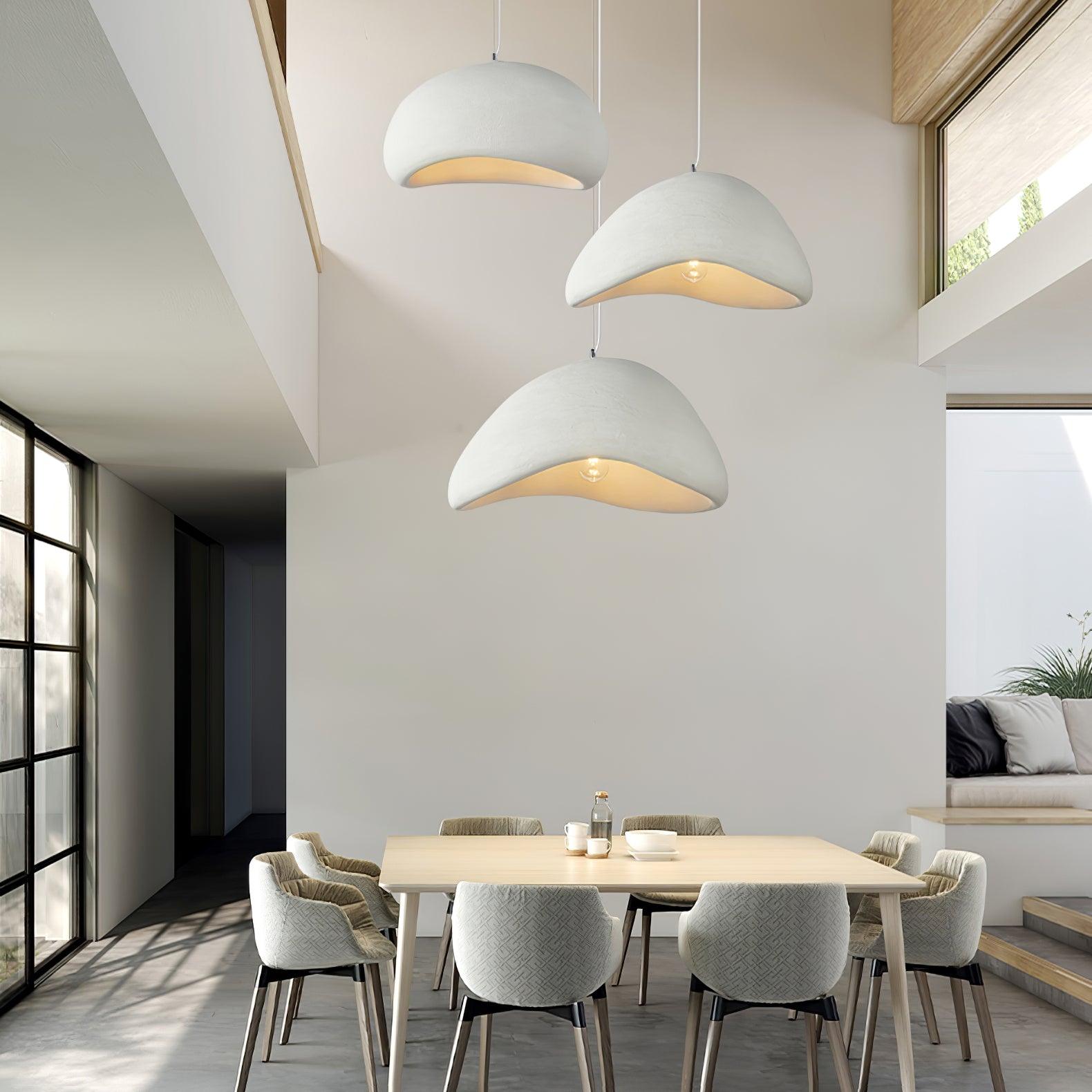 Pendant Lamp Organic Curved Shade Soft Texture Modern Artistic - Letslighting