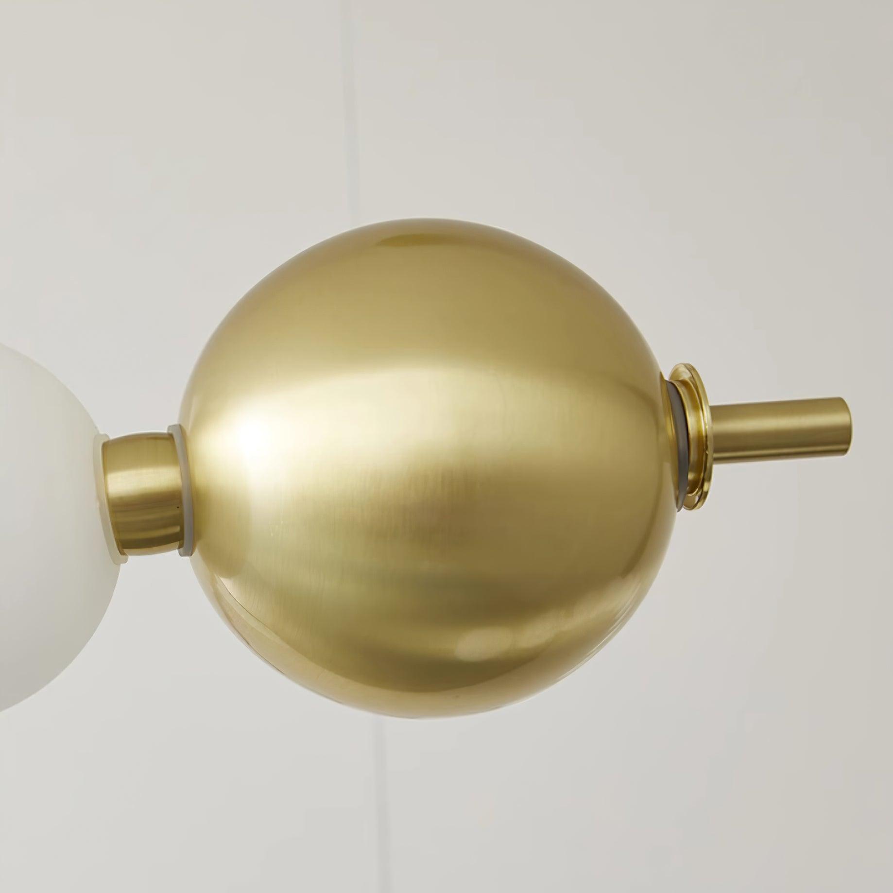 Chandelier Brass Ring Acrylic Spheres Modern Minimalist - Letslighting